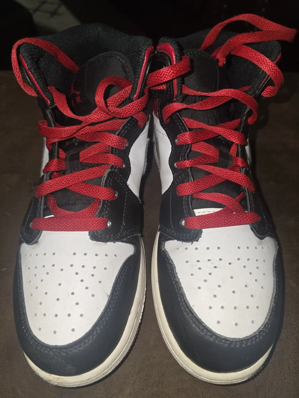 Jordan Kids Black, White & Red High-Top Basketball Sneakers
